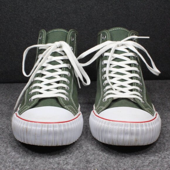 PF Flyers Center Hi Top Sneakers Forest Green Shoes Retro Vintage Mens Size 11 - Picture 3 of 12